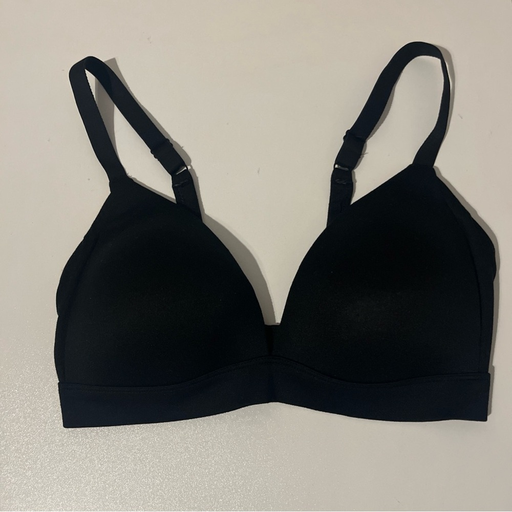 Auden Bra Bundle Black Tan Lightly Lined Wire Free 34D EUC 2 Pack - Picture 3 of 9